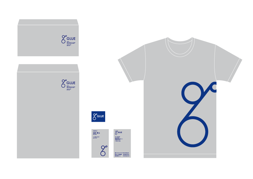 グルー株式会社様のブランディングに携わらせて頂きました。ブランディングの一環としてロゴ、名刺、ツールを制作させて頂きました。